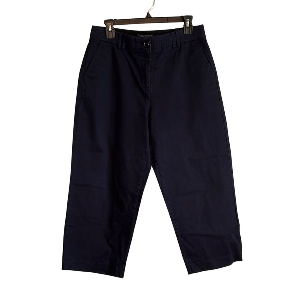 Counterparts Women’s Navy Capri Pants Size 10 Stretch Casual Career Cropped